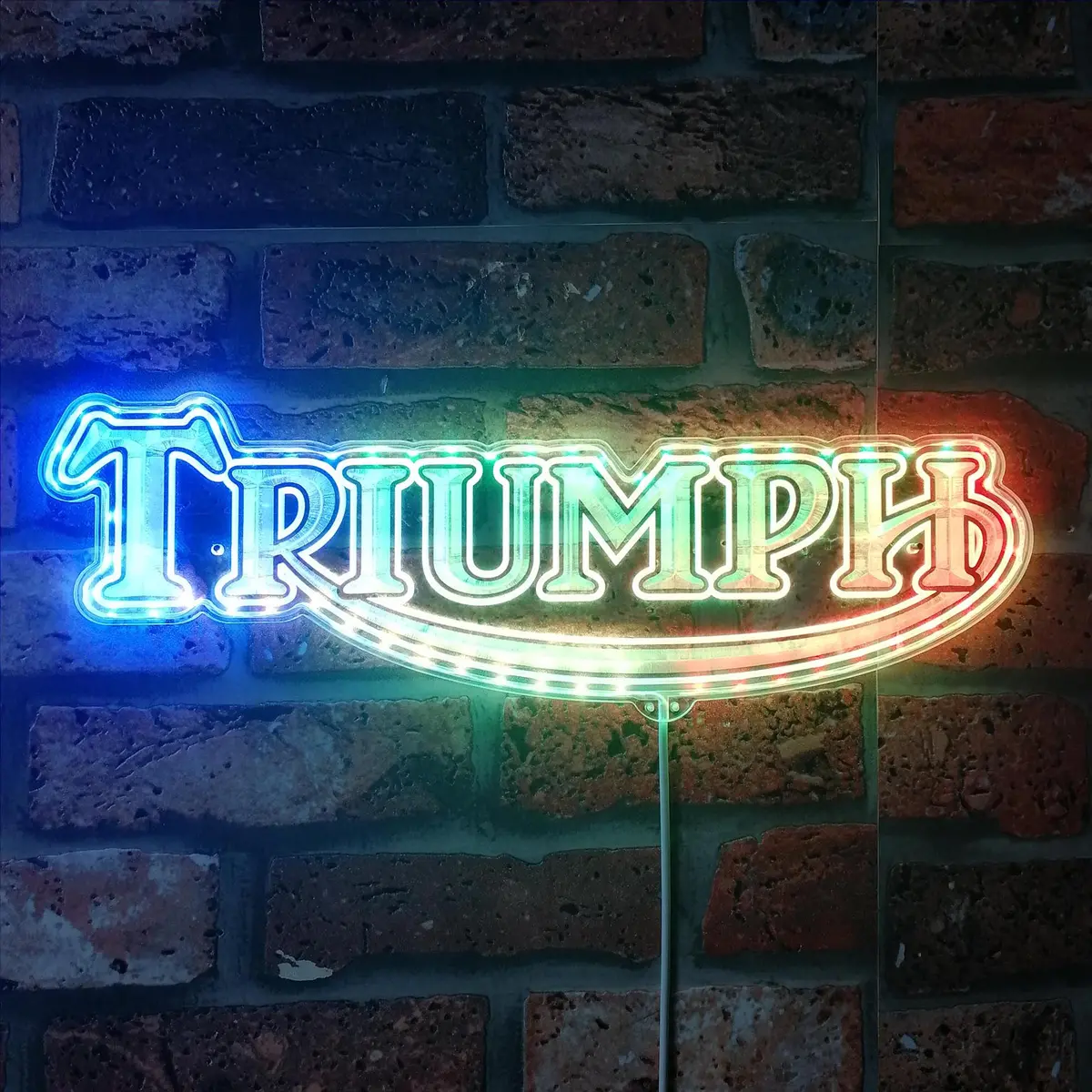 Motorcycles Garage Neon Rgb Edge Lit Led Sign 1