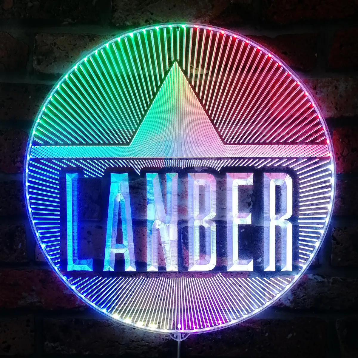 Lanber Style Garage Neon Led Sign With Dynamic Rgb Colors 1