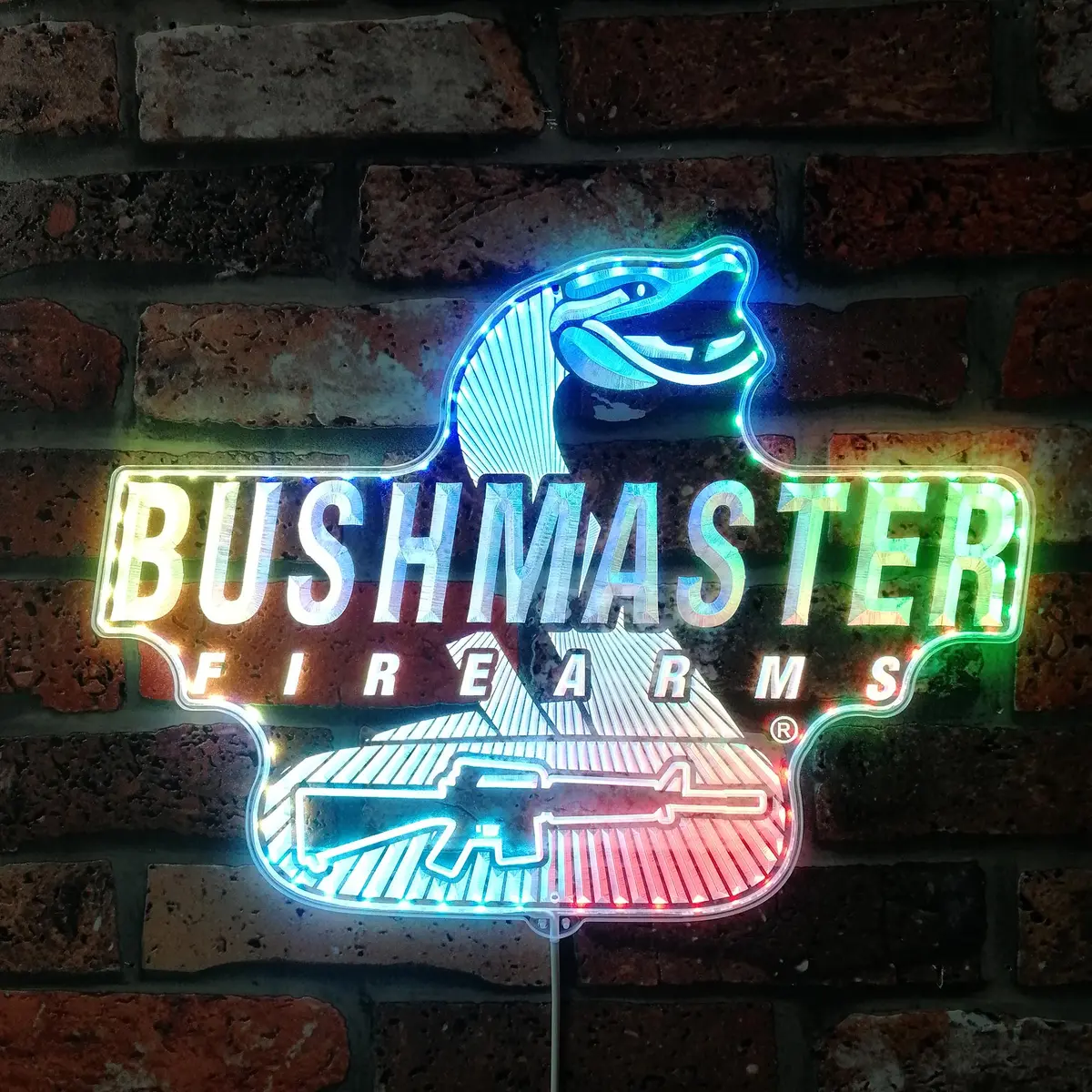 Bushmaster Neon Led Sign With Dynamic Rgb Colors 1