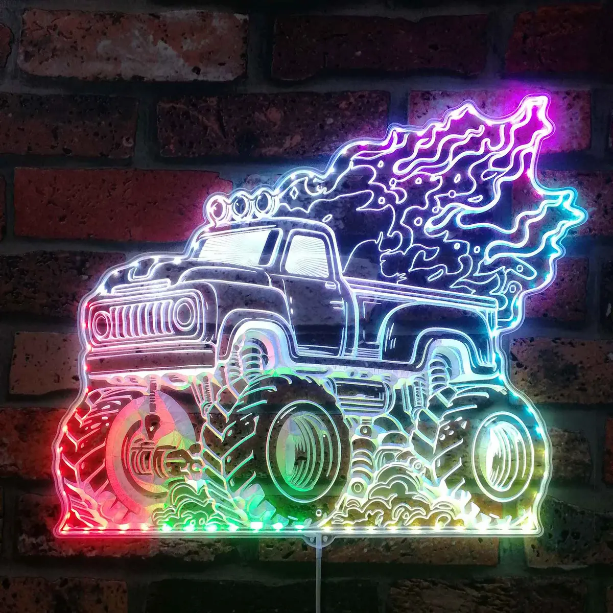 Monster Jam Truck Neon Led Sign With Dynamic Rgb Colors 1