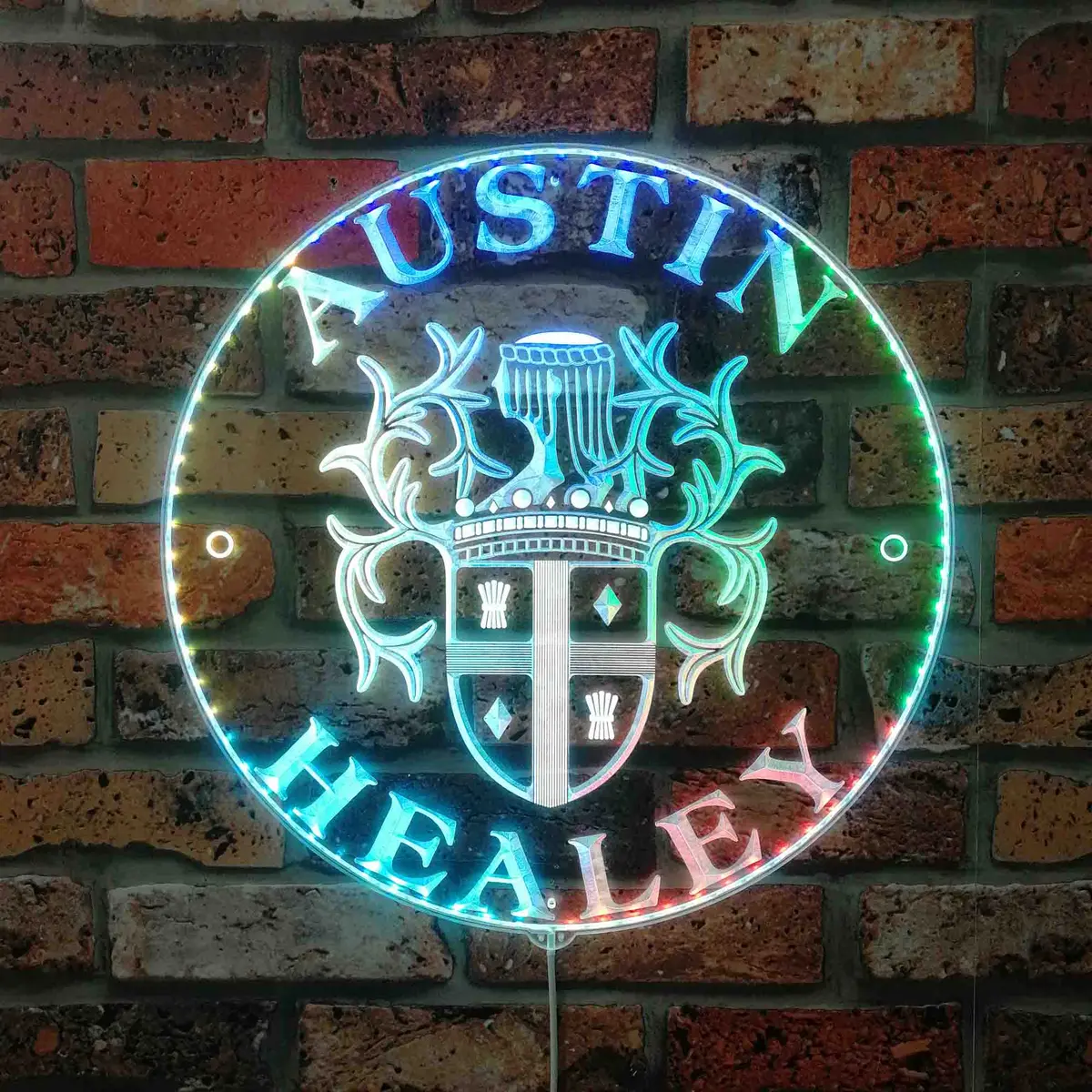 Austin Healey Neon Led Sign With Dynamic Rgb Colors 1