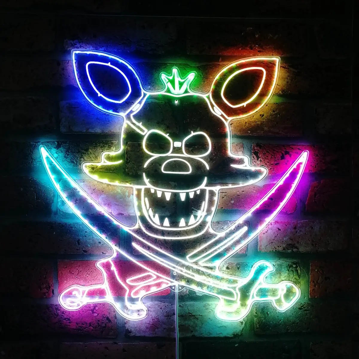 Five Nights At Freddy's Foxy Neon Led Sign With Dynamic Rgb Colors 1