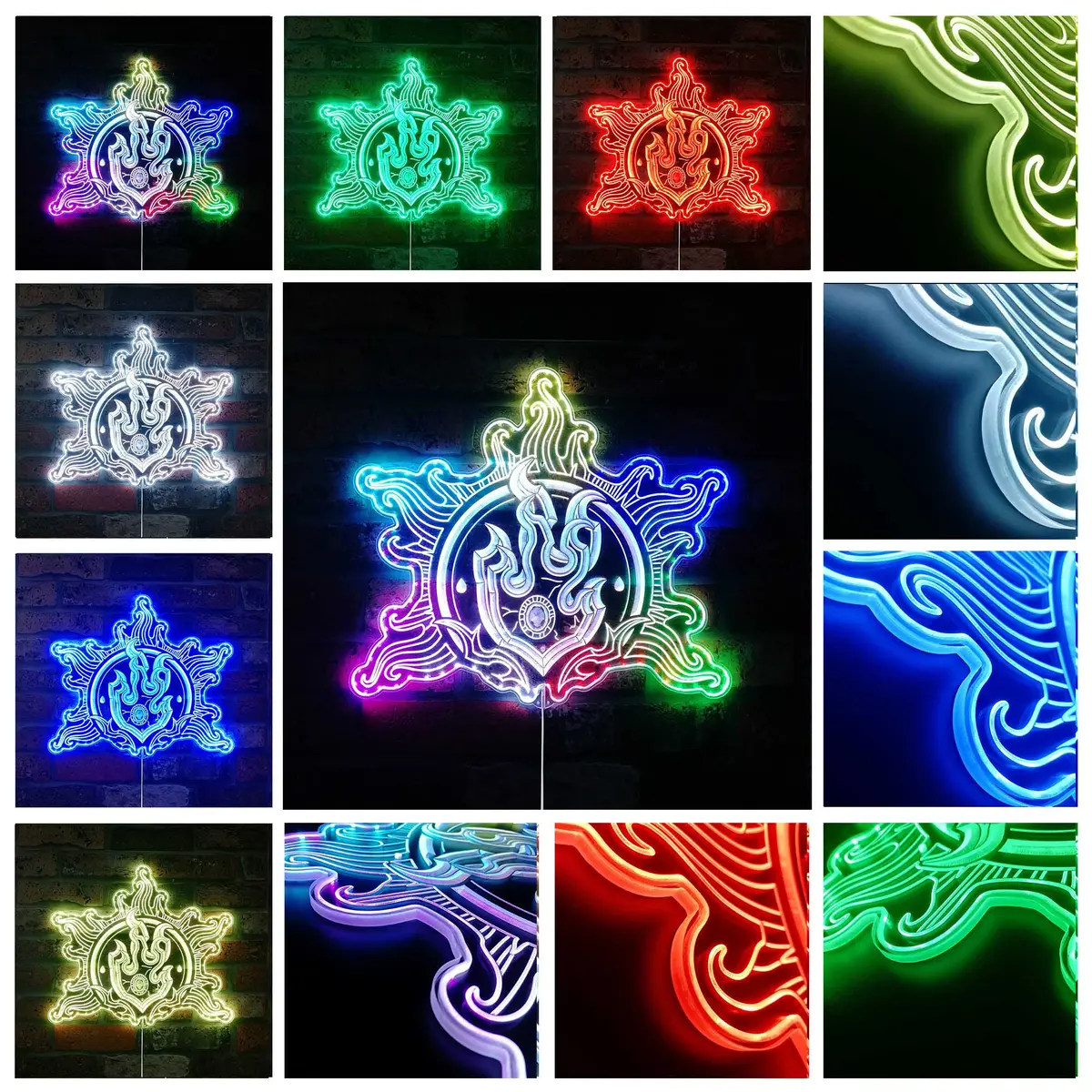 Baldur's Gate 3 Sorcerer Logo Neon Led Sign With Dynamic Rgb Colors 2