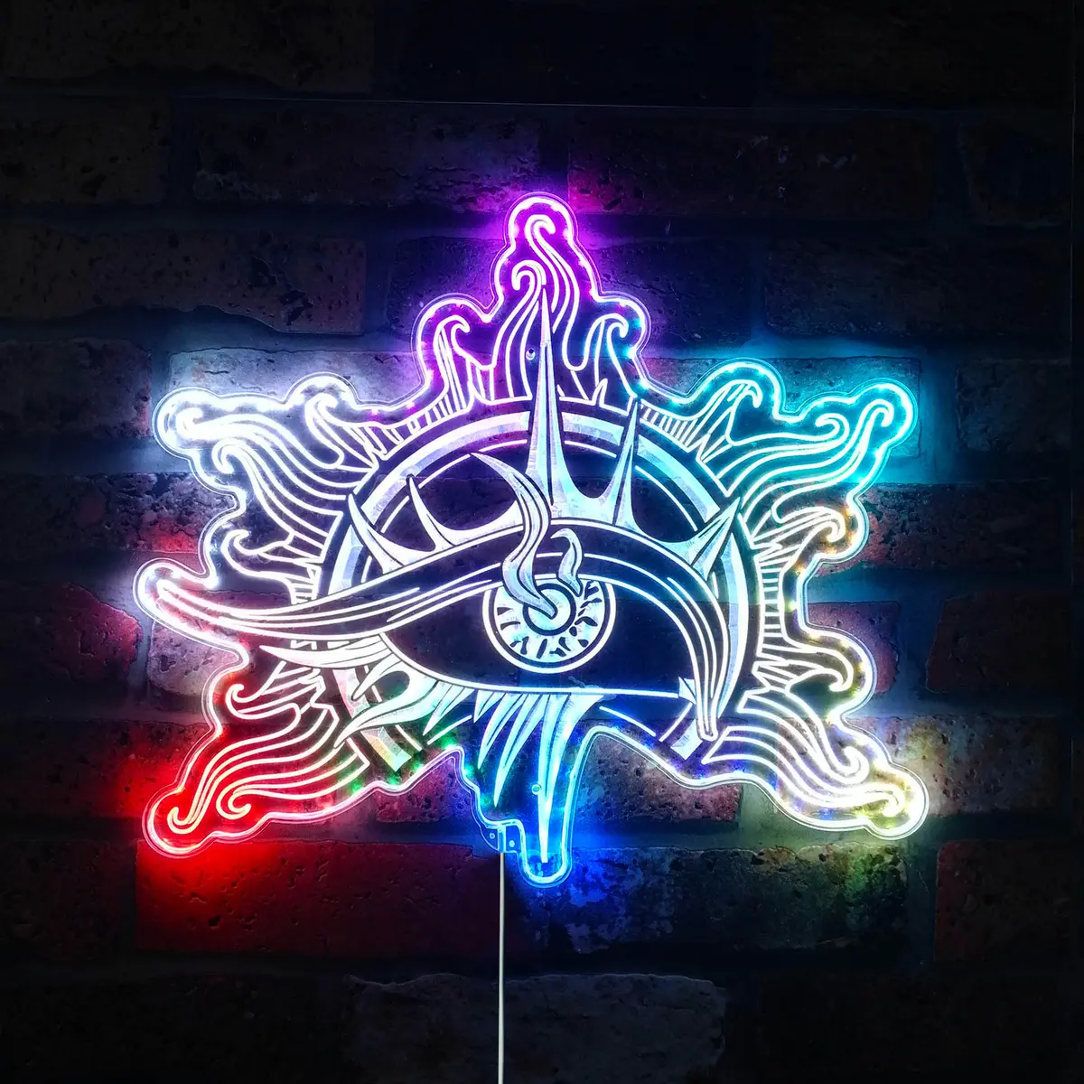 Baldur's Gate 3 Warlock Logo Neon Led Sign With Dynamic Rgb Colors 1