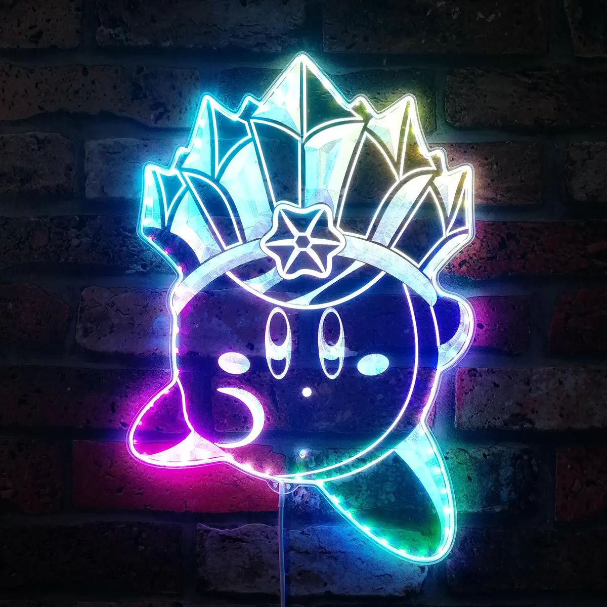 Crown Kirby Neon Led Sign With Dynamic Rgb Colors 1