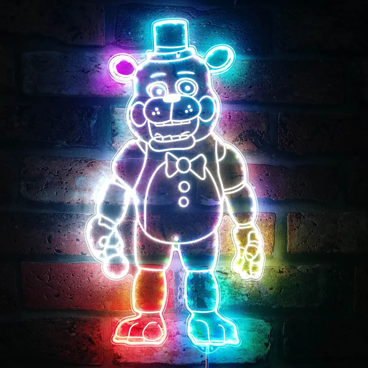 Five Nights At Freddy's Freddy Neon Led Sign With Dynamic Rgb Colors 1