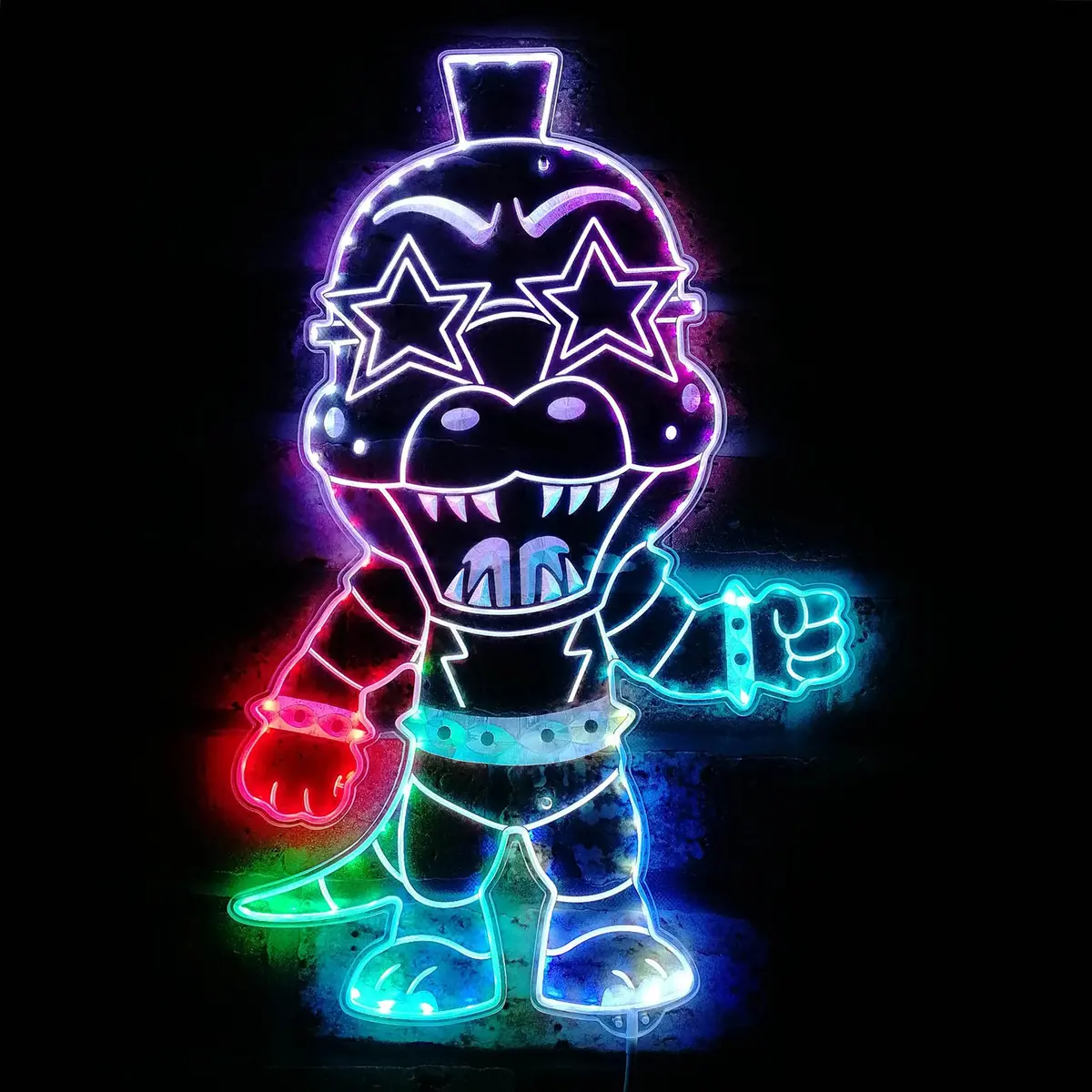Five Nights At Freddy's Monty Gator Neon Led Sign With Dynamic Rgb Colors 1
