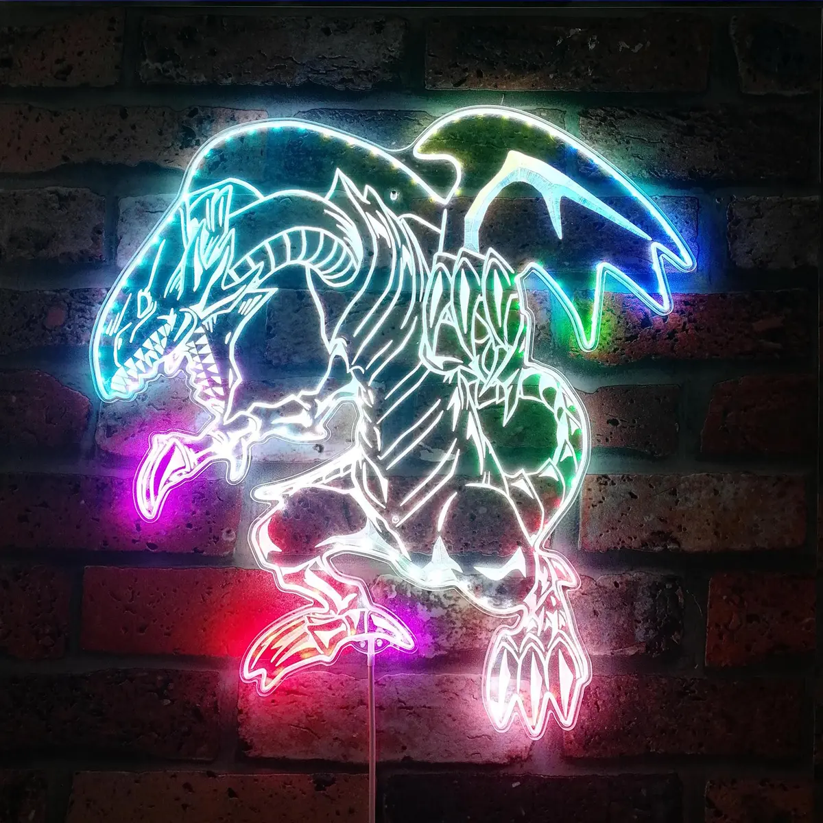Blue-Eyes White Dragon Yu-Gi-Oh Rgb Edge Lit Led Sign 1