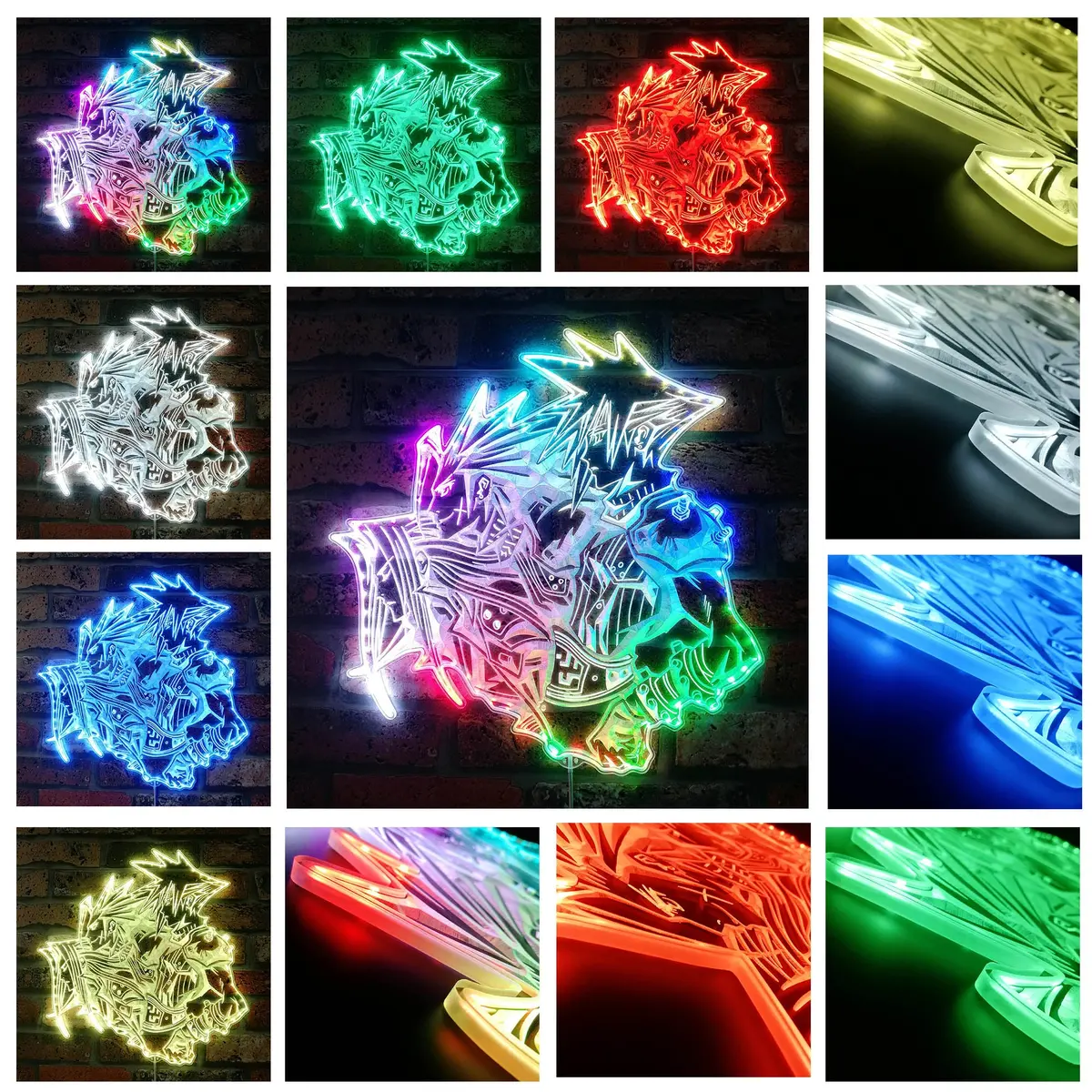 Final Fantasy 7 Cloud Neon Led Sign With Dynamic Rgb Colors 3