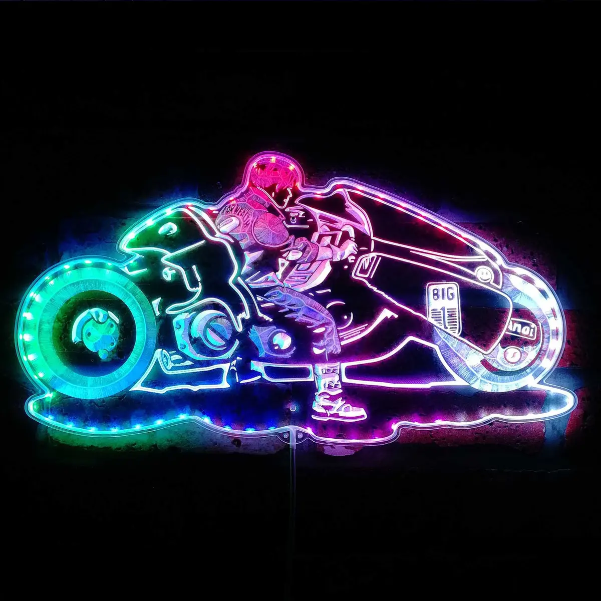 Akira Shotaro Kaneda's Bike Neon Led Sign With Dynamic Rgb Colors 1