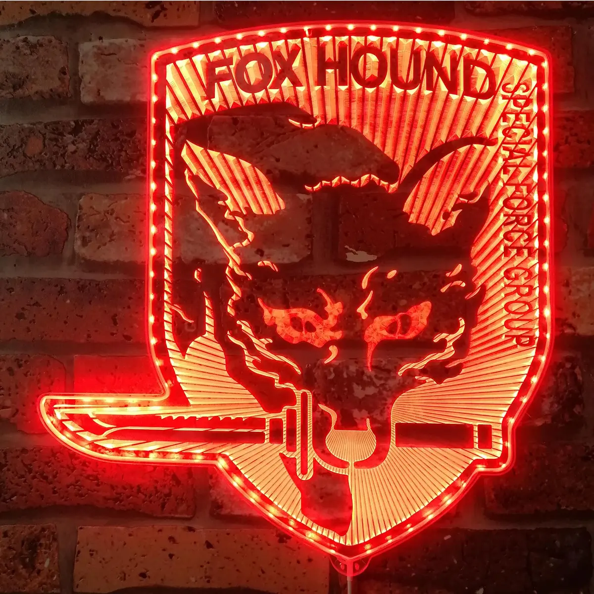 Metal Gear Fox Hound Neon Led Sign With Dynamic Rgb Colors 1