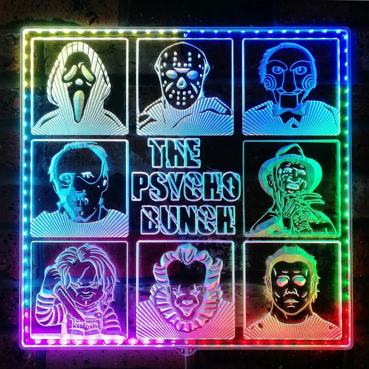 The Psycho Bunch Neon Led Sign With Dynamic Rgb Colors 1