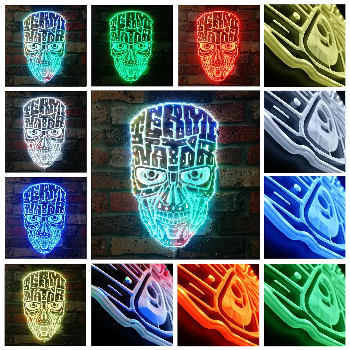 Terminator Neon Led Sign With Dynamic Rgb Colors 3