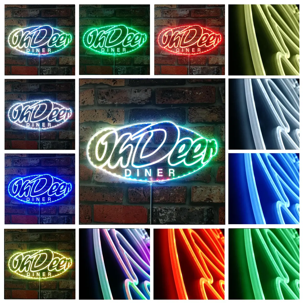 Oh Deer Diner Alan Wake Rgb Edge Lit Led Sign 2