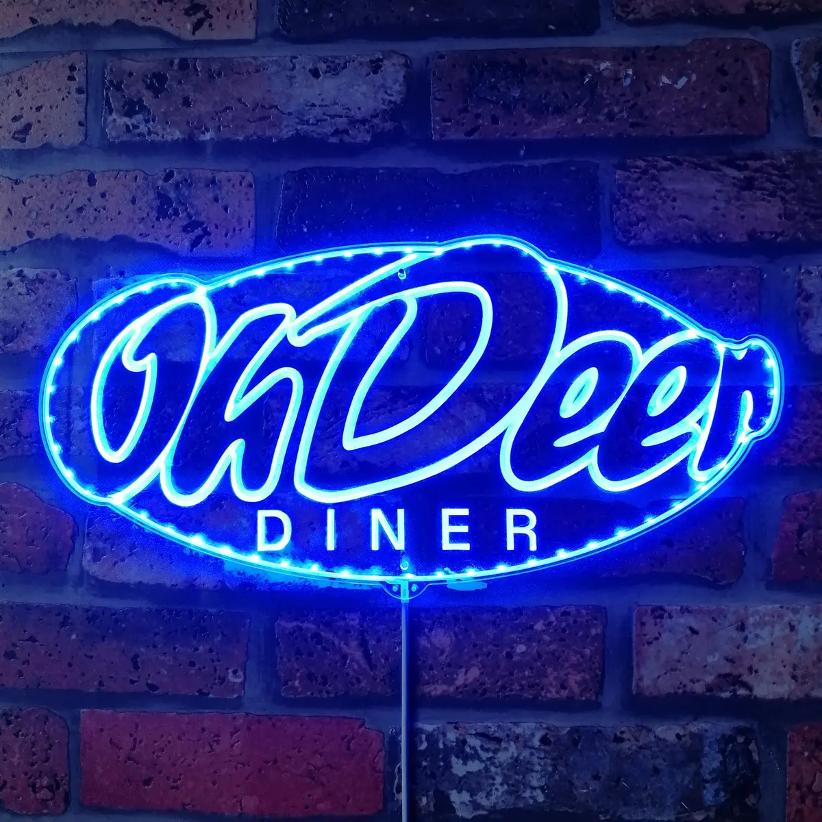 Oh Deer Diner Alan Wake Rgb Edge Lit Led Sign 4