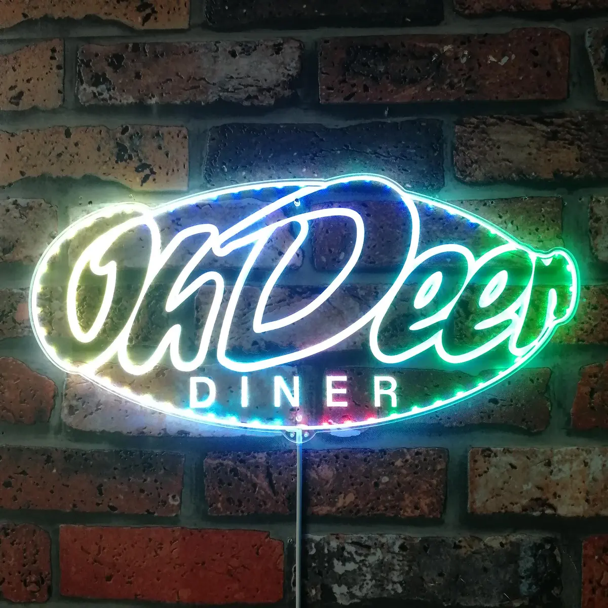 Oh Deer Diner Alan Wake Rgb Edge Lit Led Sign 1
