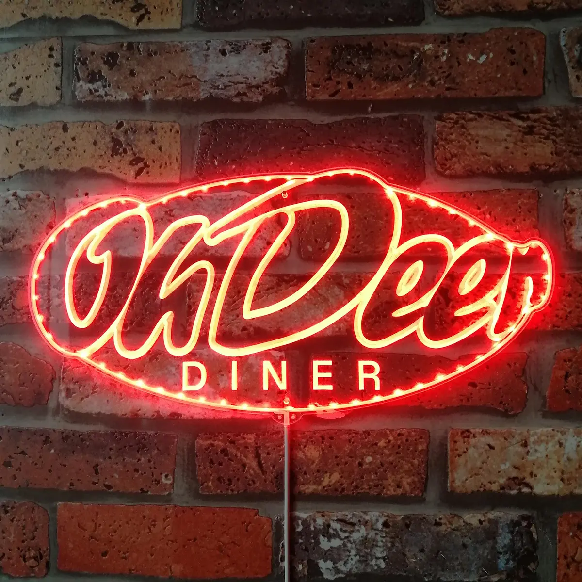 Oh Deer Diner Alan Wake Rgb Edge Lit Led Sign 3