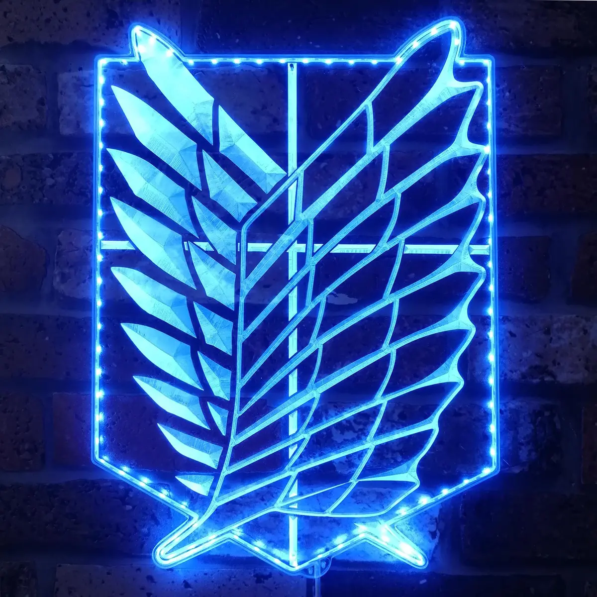 Attack On Titan Wings Of Freedom Neon Led Sign With Dynamic Rgb Colors 1