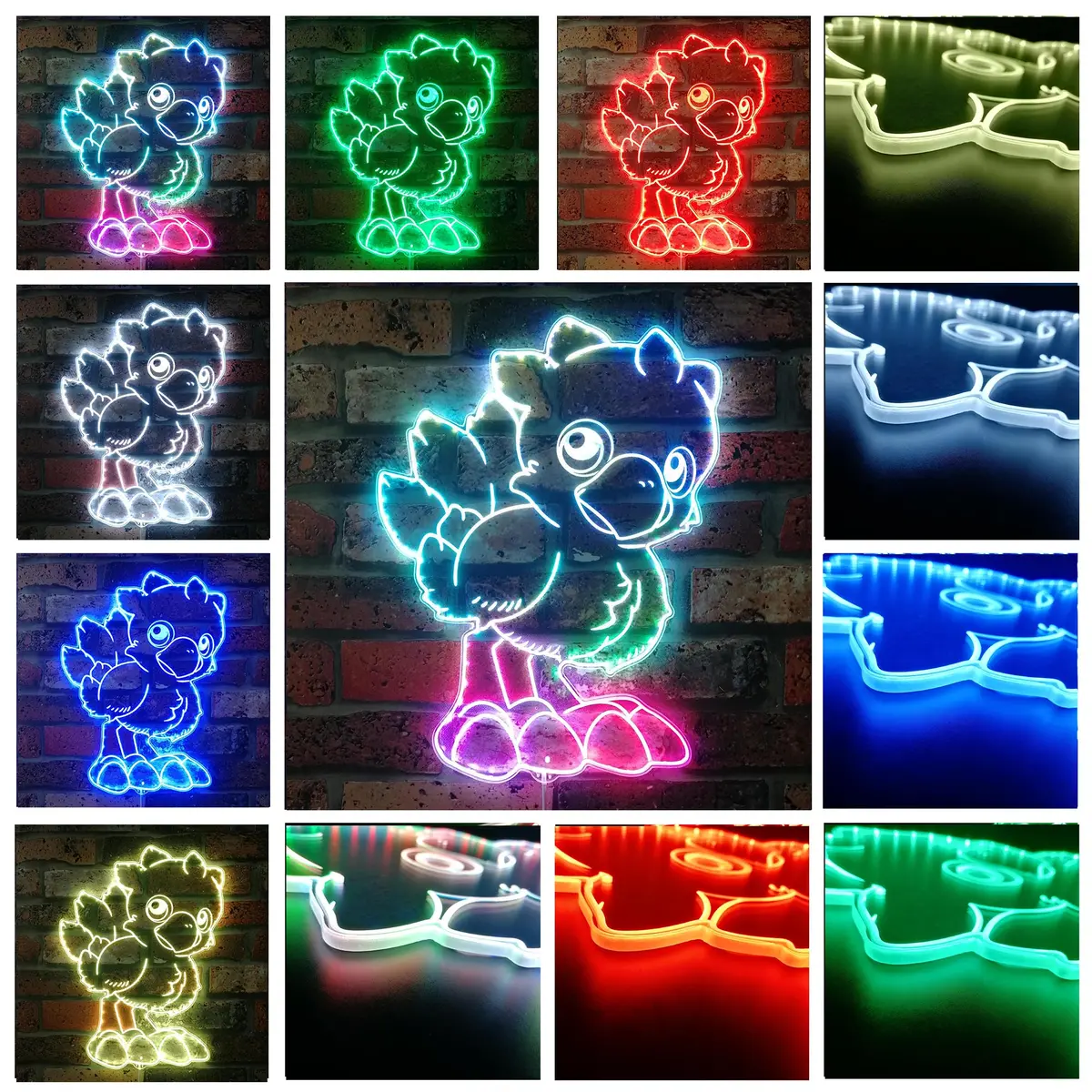 Final Fantasy Chocobo Neon Rgb Edge Lit Led Sign 3