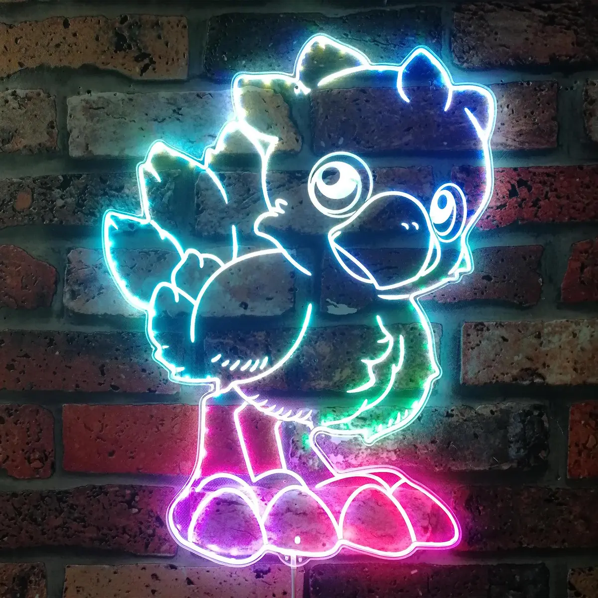 Final Fantasy Chocobo Neon Rgb Edge Lit Led Sign 2