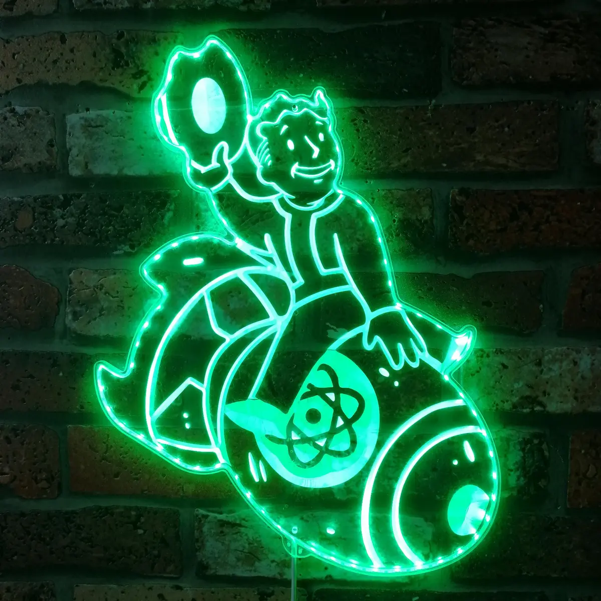 Vault Boy Nuclear Bomb Fallout Game Room Rgb Edge Lit Led Sign 1