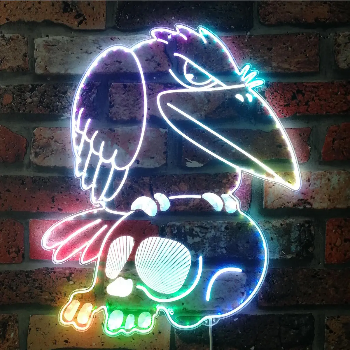 Stark Raven Neon Led Sign With Dynamic Rgb Colors 1