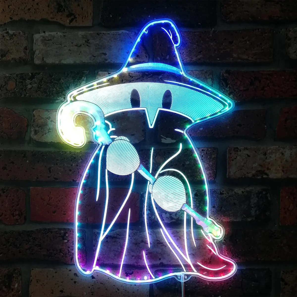 Final Fantasy Black Mage Neon Led Sign With Dynamic Rgb Colors 1