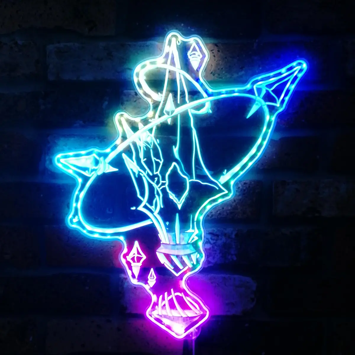 Final Fantasy 7 Aetheryte Crystal Rgb Edge Lit Led Sign 1