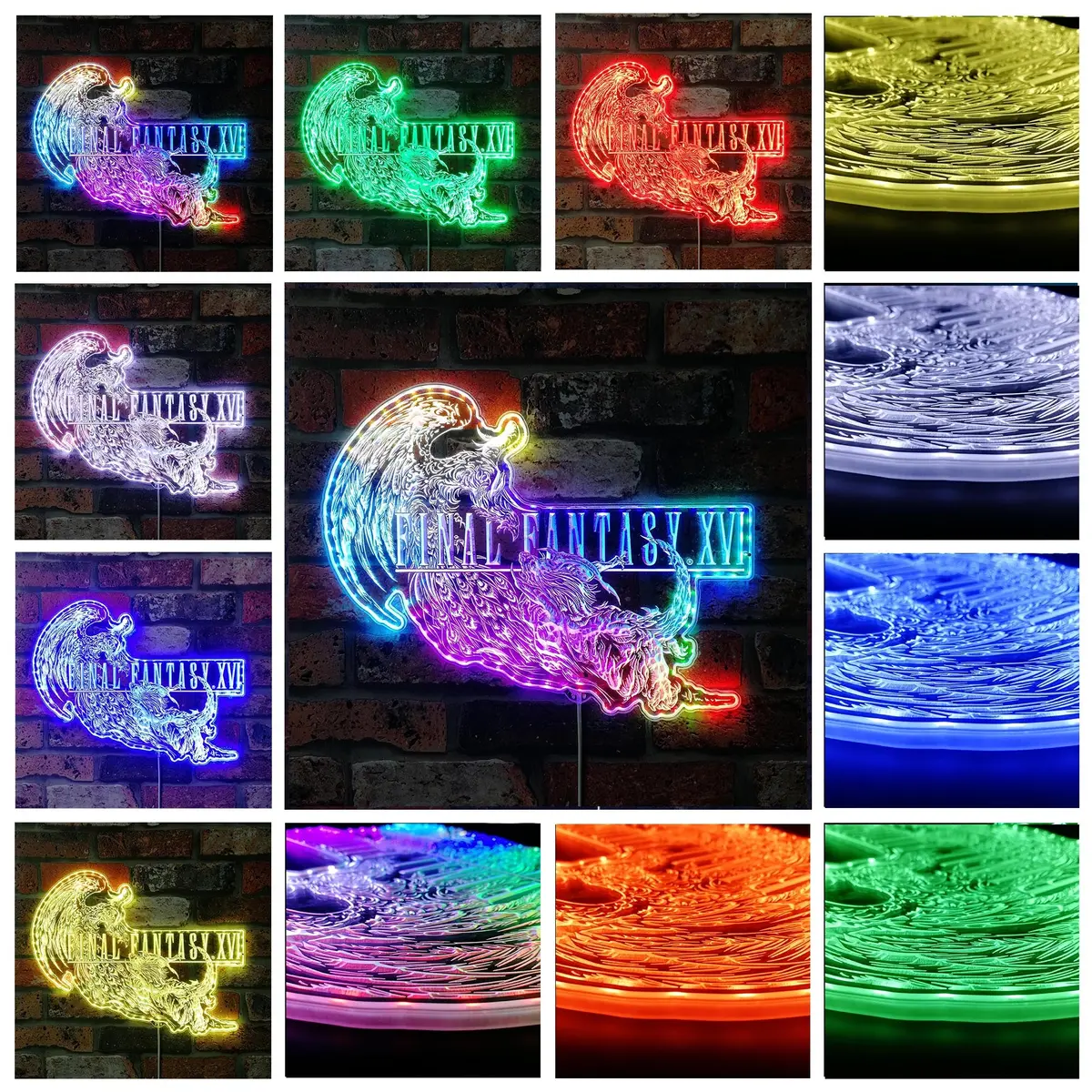 Final Fantasy 16 Neon Led Sign With Dynamic Rgb Colors 2