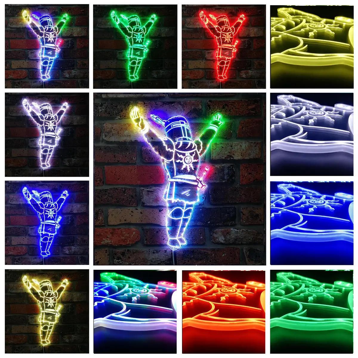Dark Souls Elden Ring Praise The Sun Neon Led Sign With Dynamic Rgb Colors 3