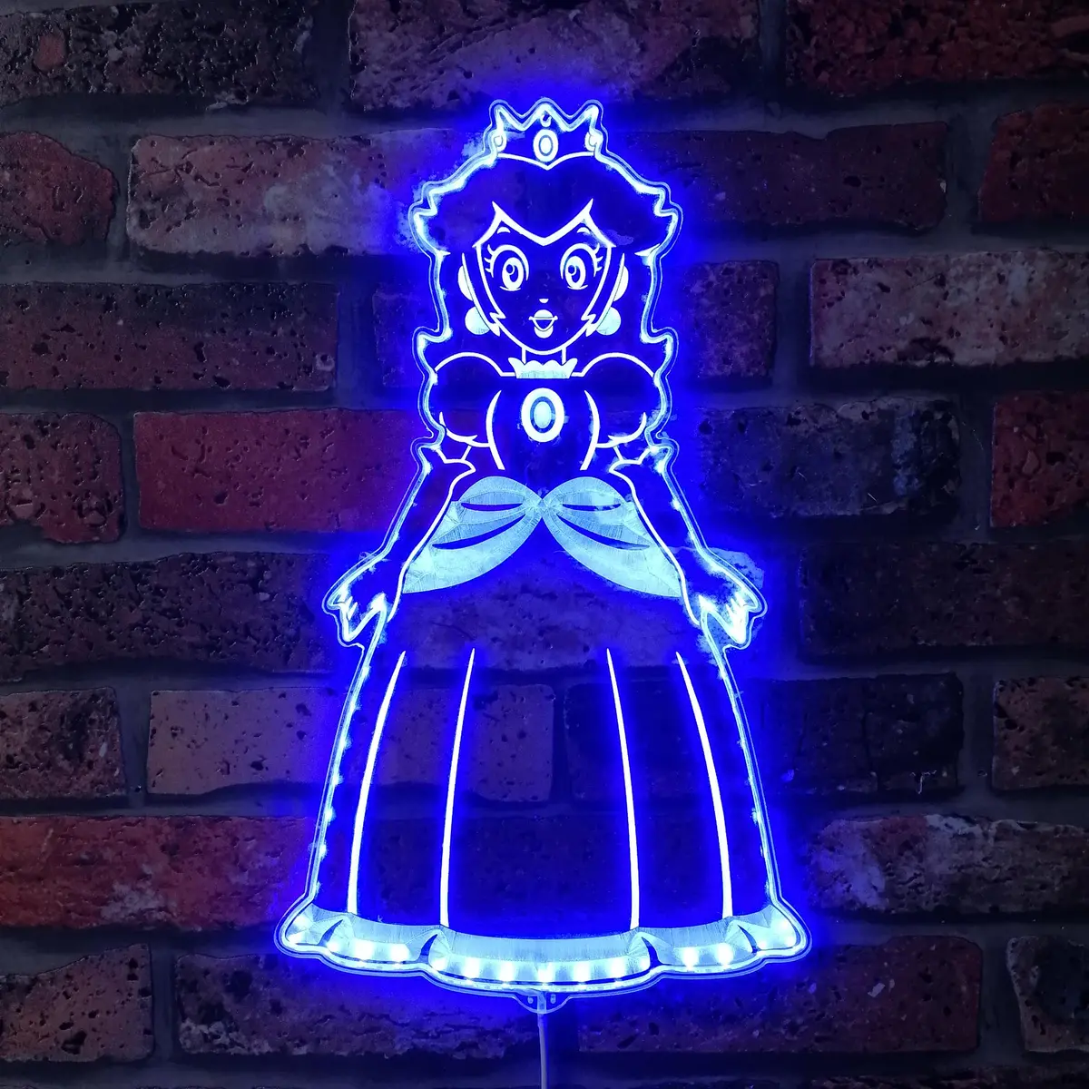 Super Mario Princess Peach Neon Led Sign With Dynamic Rgb Colors 4