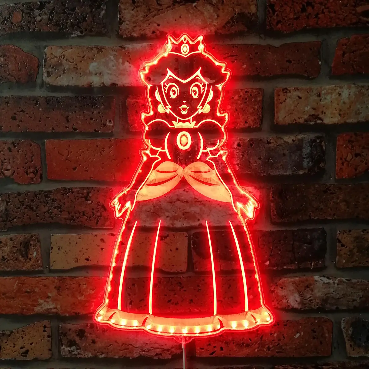 Super Mario Princess Peach Neon Led Sign With Dynamic Rgb Colors 3