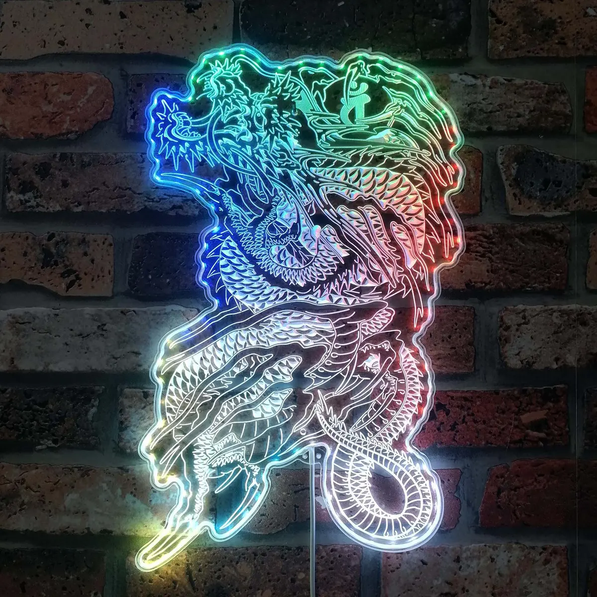 Like A Dragon Kiryu Dragon Tattoo Neon Neon Led Sign With Dynamic Rgb Colors 1