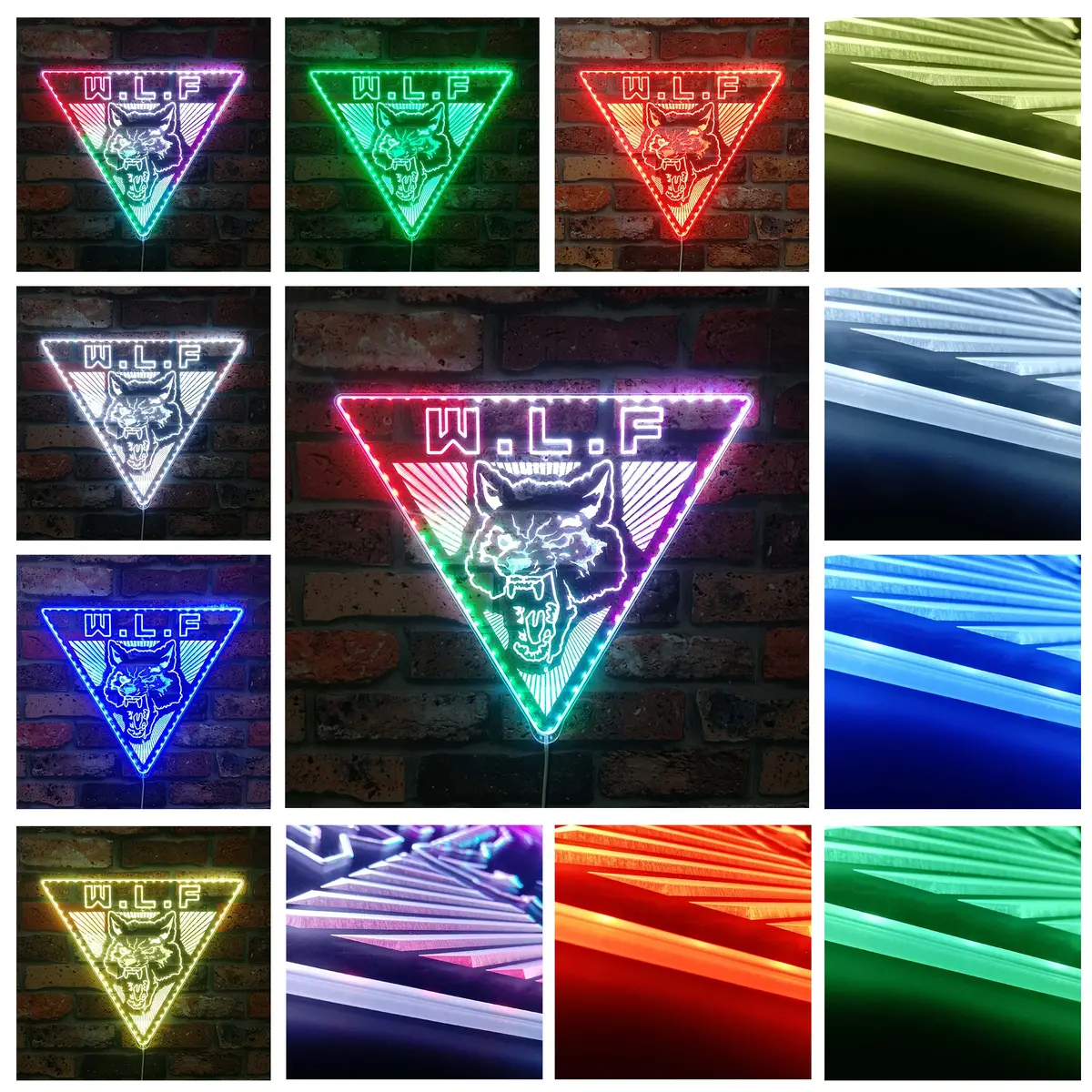 The Last Of Us W.L.F Wolf Neon Led Sign With Dynamic Rgb Colors 2