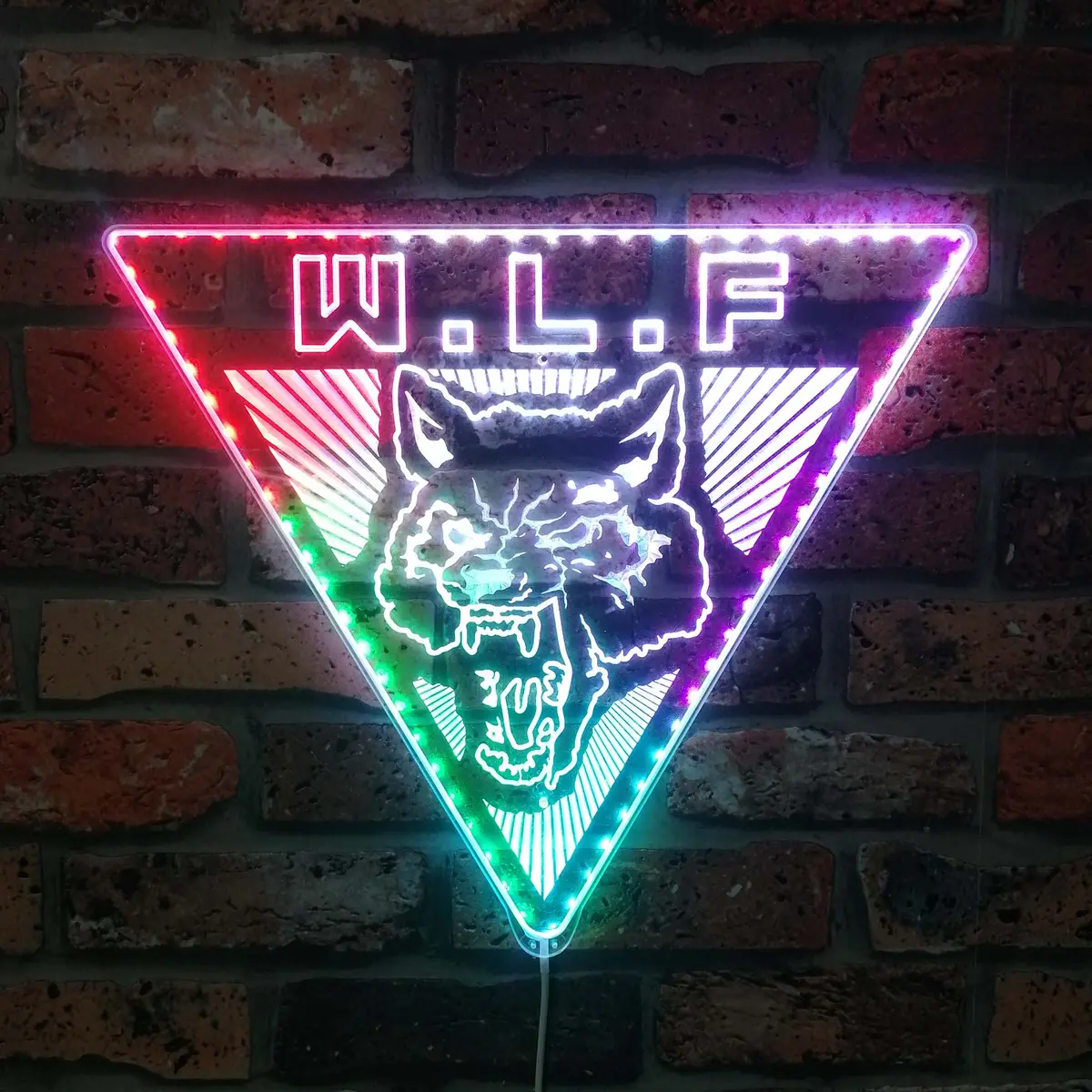 The Last Of Us W.L.F Wolf Neon Led Sign With Dynamic Rgb Colors 1
