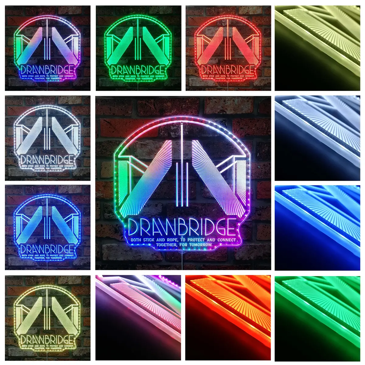 Drawbridge Neon Led Sign With Dynamic Rgb Colors 2