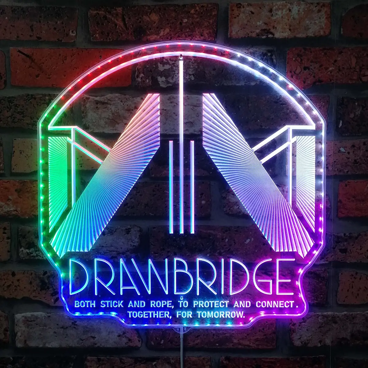 Drawbridge Neon Led Sign With Dynamic Rgb Colors 1