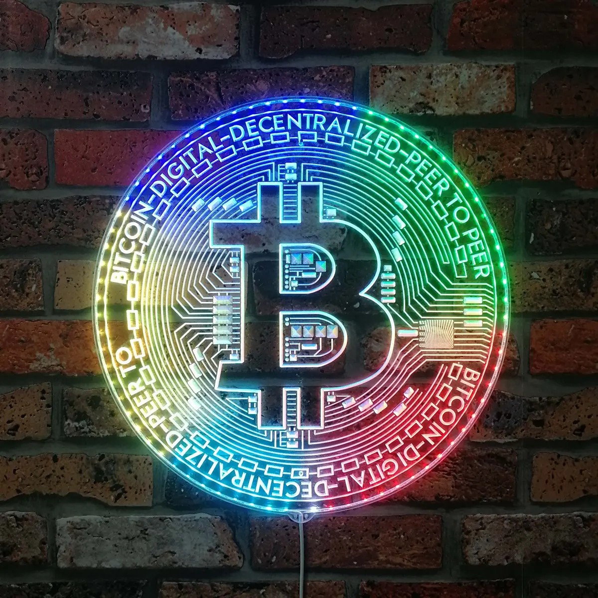 Bitcoin Neon Led Sign With Dynamic Rgb Colors 1