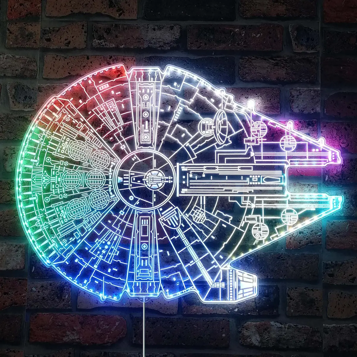 Star Wars Millennium Falcon Neon Led Sign With Dynamic Rgb Colors 1
