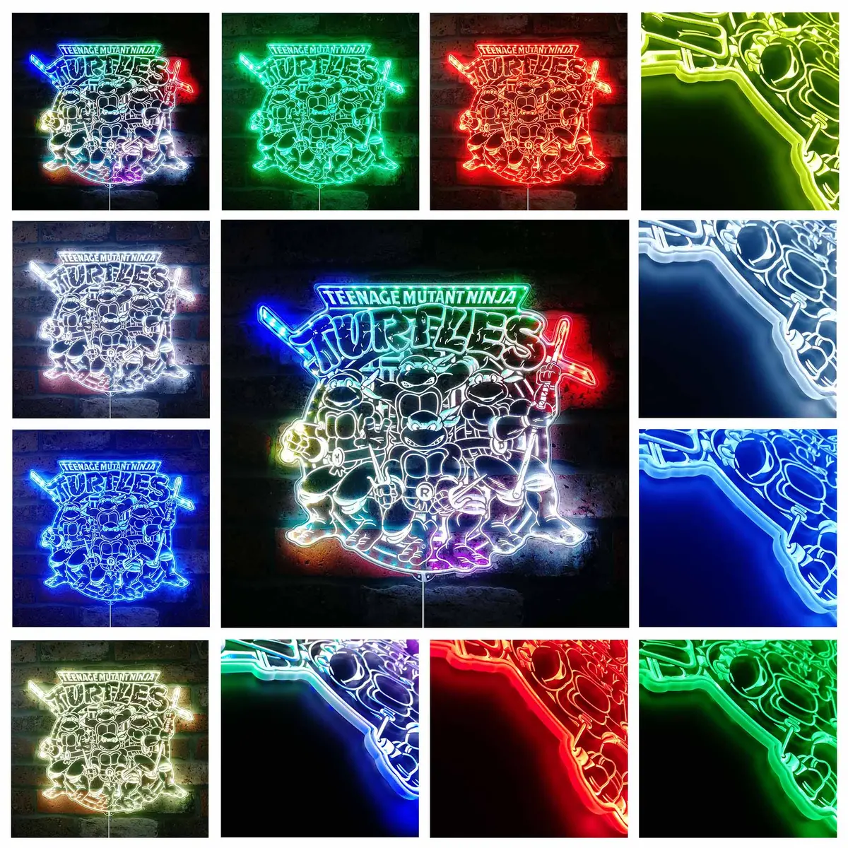 Teenage Mutant Ninja Turtles Neon Led Sign With Dynamic Rgb Colors 2
