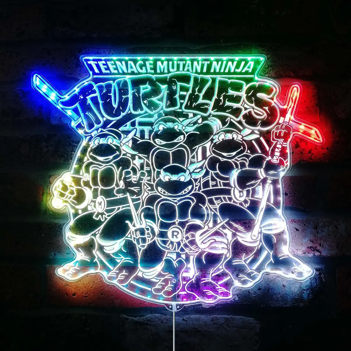 Teenage Mutant Ninja Turtles Neon Led Sign With Dynamic Rgb Colors 1