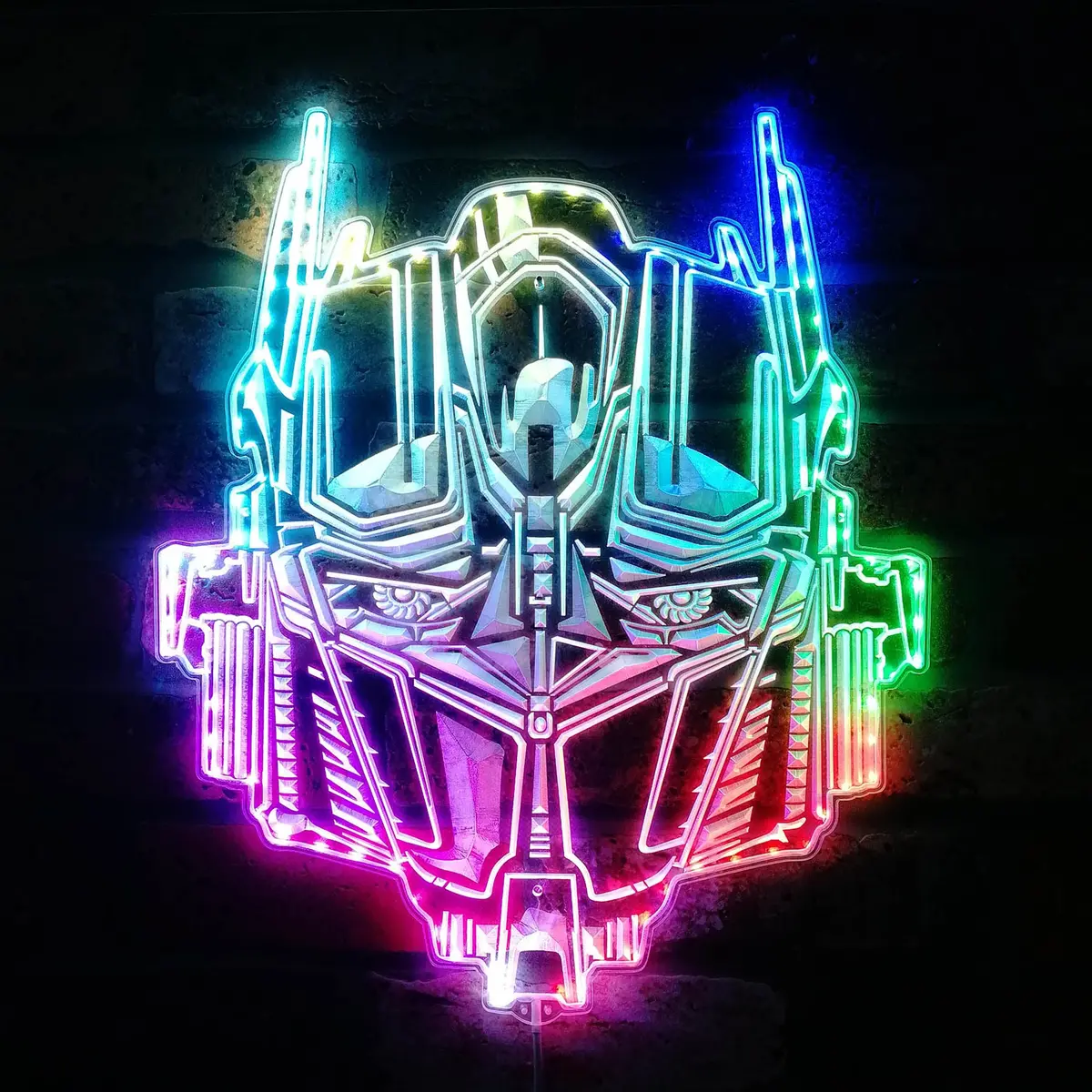 Optimus Prime Autobot Transformers Neon Led Sign With Dynamic Rgb Colors 1