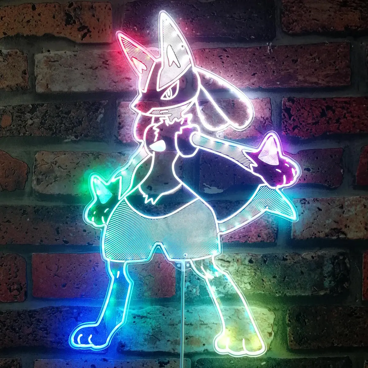 Lucario Neon Led Sign With Dynamic Rgb Colors 1