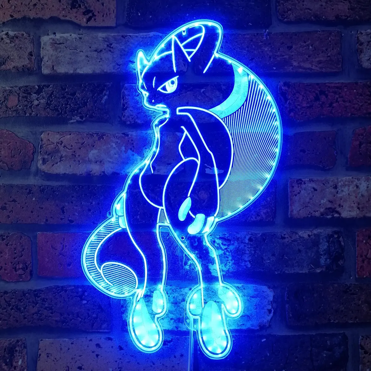 Mewtwo Pokemon Neon Led Sign With Dynamic Rgb Colors 4