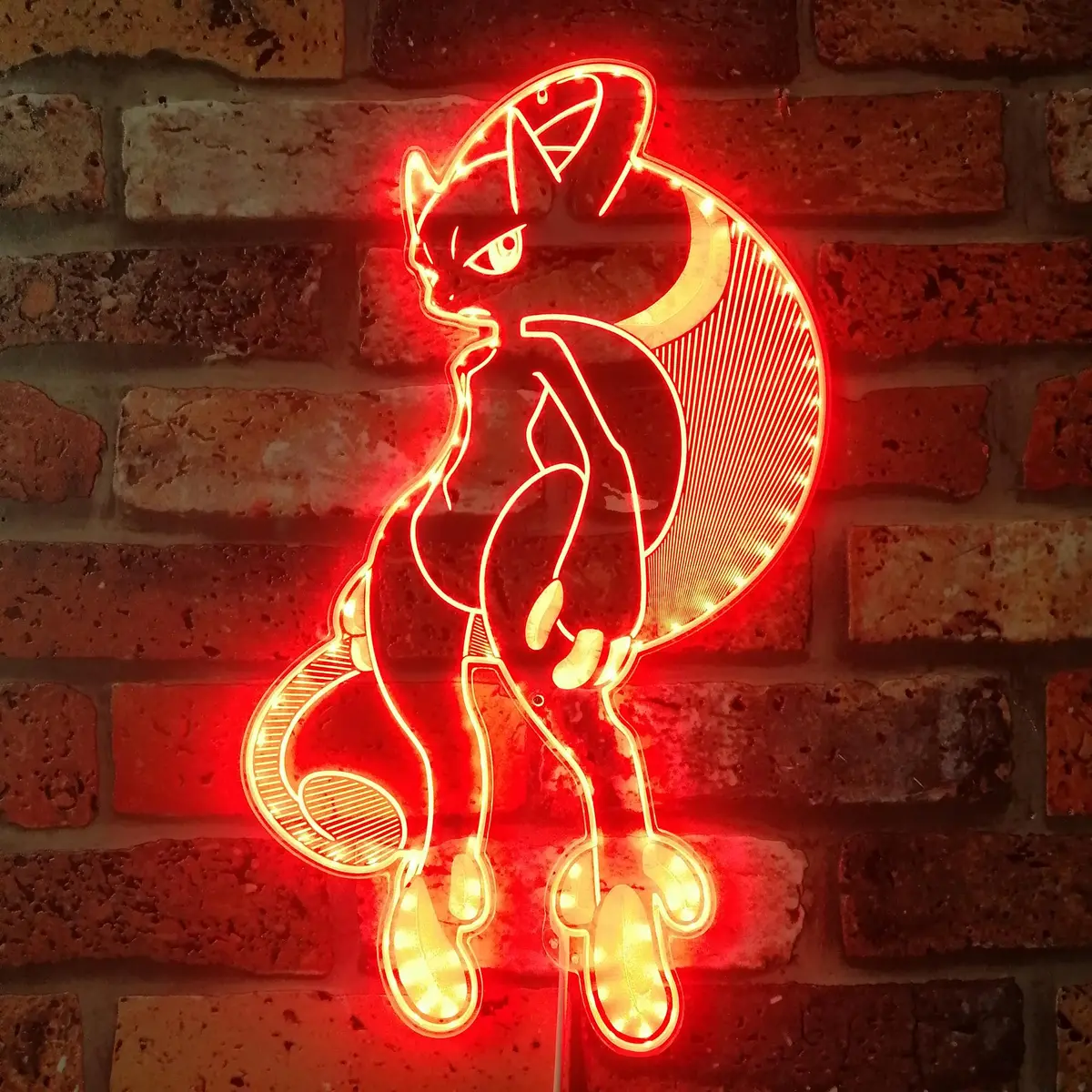 Mewtwo Pokemon Neon Led Sign With Dynamic Rgb Colors 3