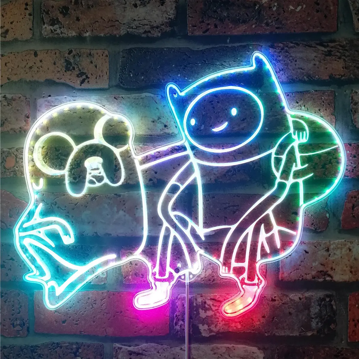 Jake & Finn Neon Led Sign With Dynamic Rgb Colors 1