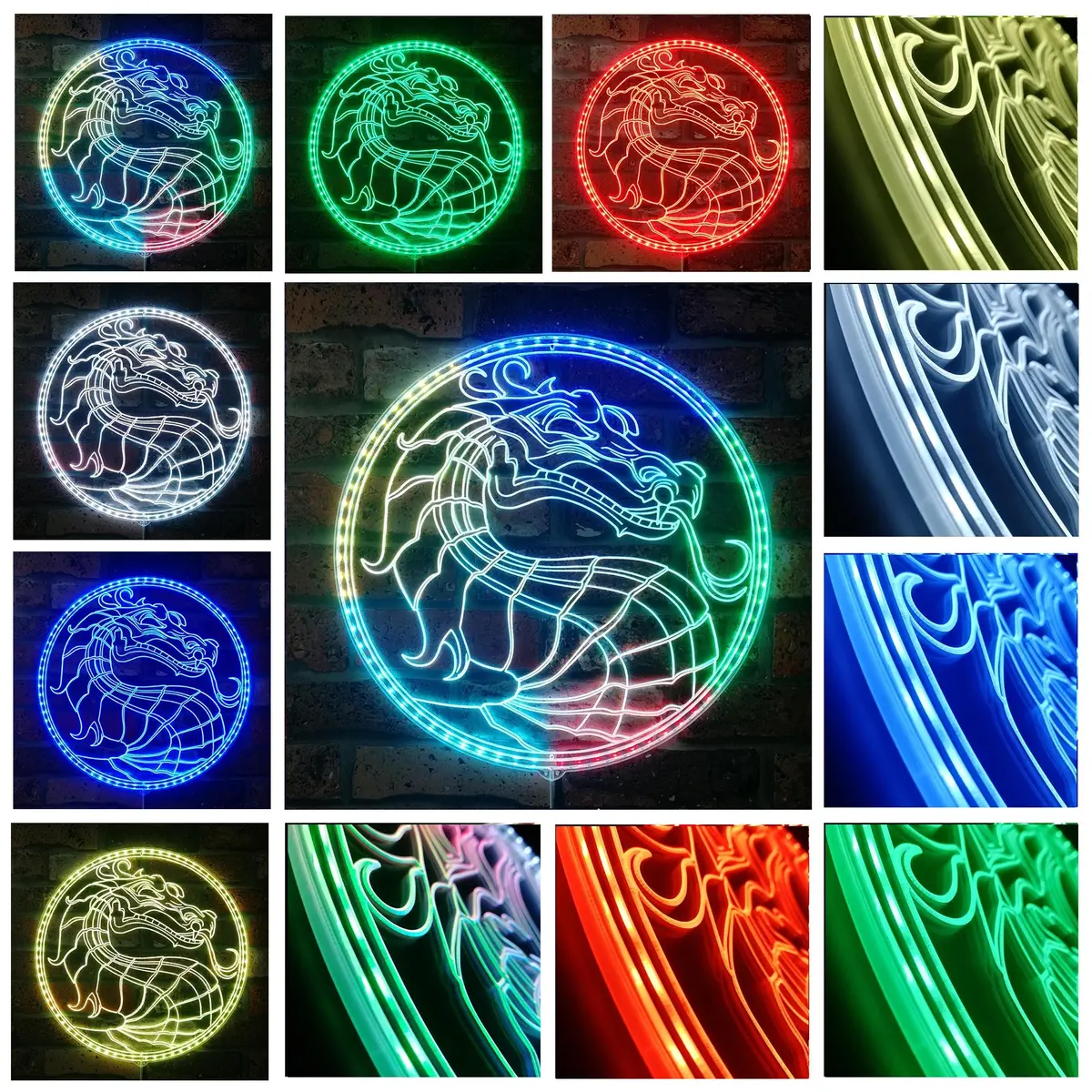 Mortal Kombat Neon Led Sign With Dynamic Rgb Colors 3