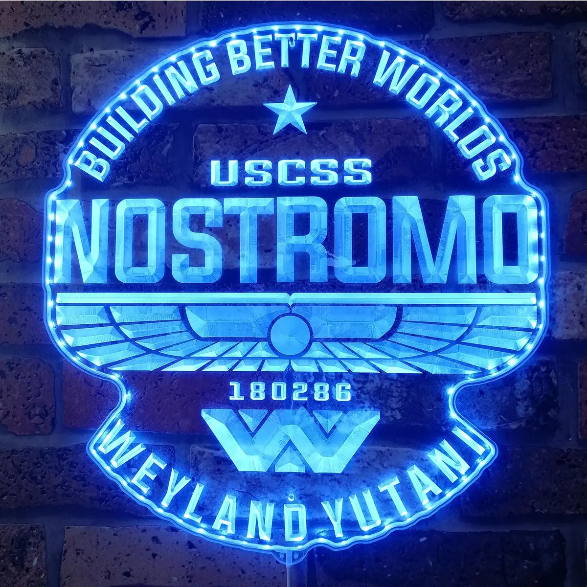 Uscss Nostromo Alien Neon Led Sign With Dynamic Rgb Colors 1