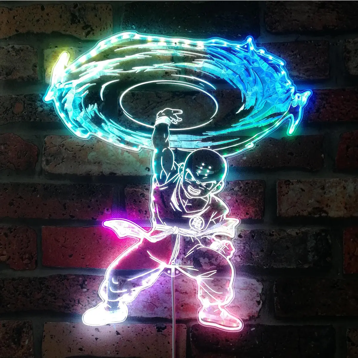 Dragonball Tien Shinhan Neon Led Sign With Dynamic Rgb Colors 1
