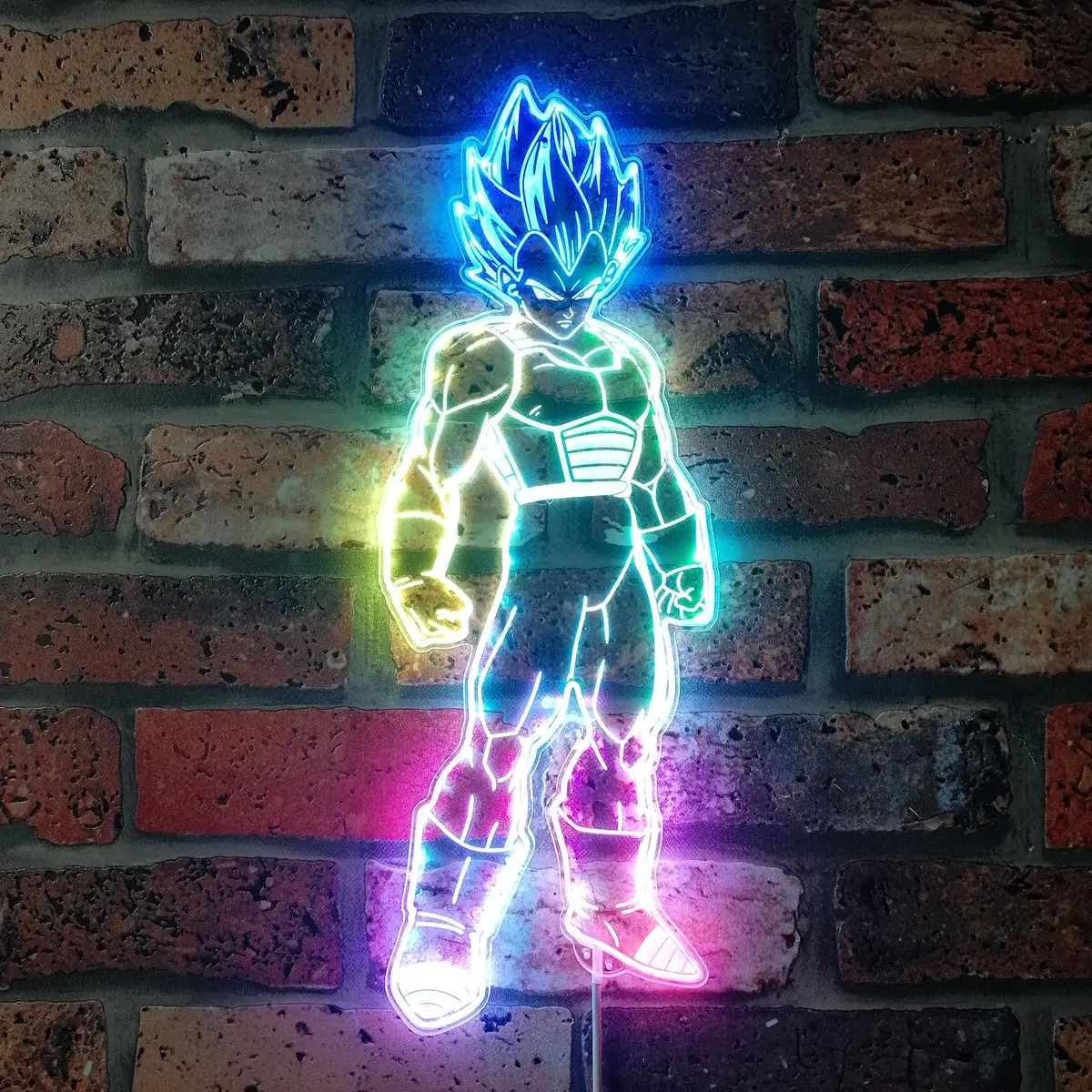 Dragonball Goku Vegeta Neon Neon Led Sign With Dynamic Rgb Colors 1